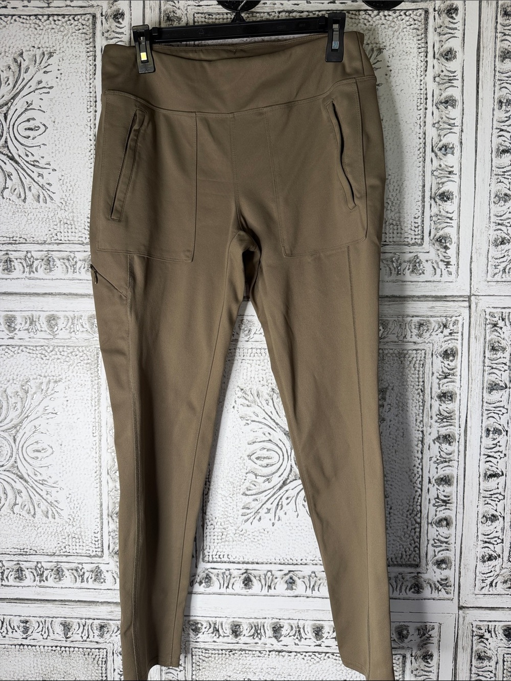 High-Rise Skinny Utility Pants in Olive Green